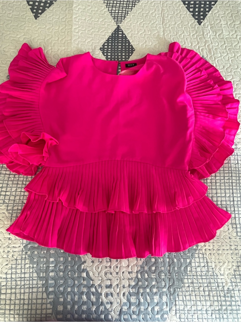 Hot Pink Ruffle-Trim' Top
